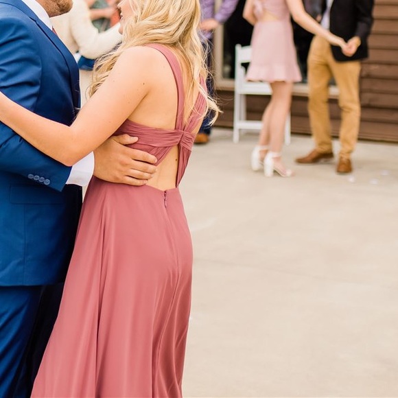 Azazie Jane dessert rose dress - Picture 4 of 4